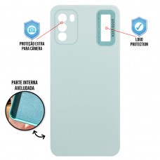 Capa para Xiaomi Poco M3 - Case Silicone Safe Glass Verde Pastel